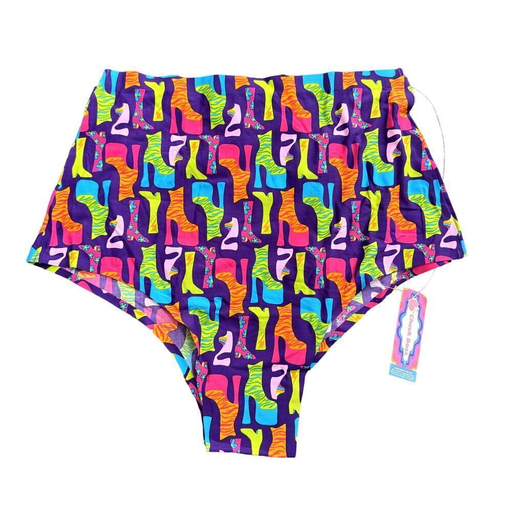 Cheek Boss High Waisted Cheeky in Disco Shoes, Size 2XL​​​